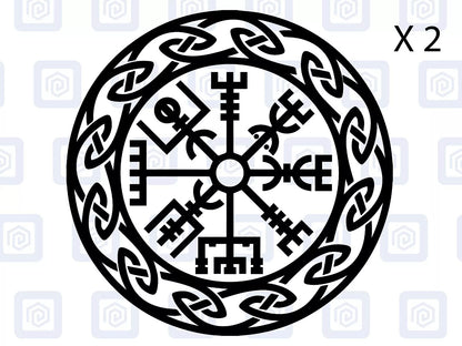 Viking Rune Compass Vinyl Decal For Camper Van Caravan Motorhome Campervan
