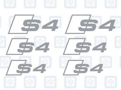 S4 Brake Caliper Decals 2 Colour Fits A4 S4 B7 B8 B9 sticker logos (set of 6)