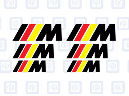 M Sport Brake Caliper Decals Fits BMW 318 320 325 330 335 sticker (set of 6)