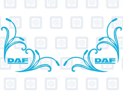 DAF Window Body Vinyl Decals For Truck Lorry XF XG XD XB CF LF Cab Pair x2