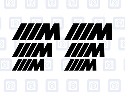 M Sport Single Colour Brake Caliper Decals Fits BMW sticker logos (set of 6)