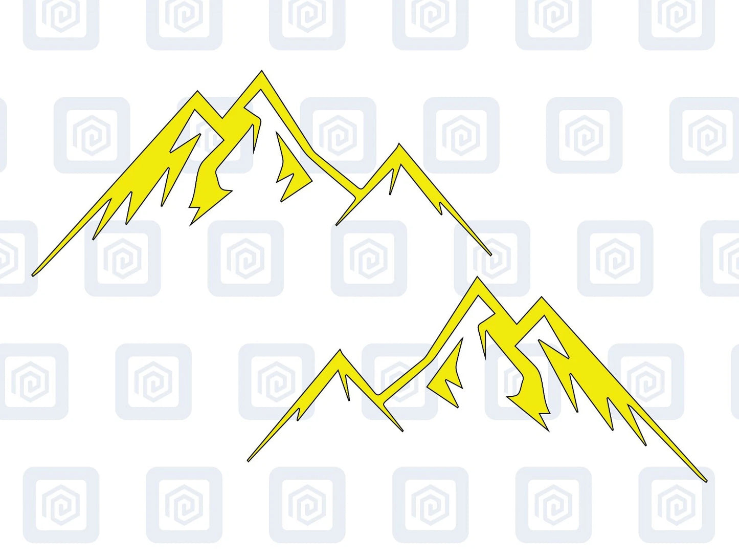 LARGE Mountain Vinyl Decals For Camper Van Caravan Sticker Graphic Pair x2