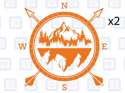 Compass Arrow Vinyl Decal For Camper Van Caravan Motorhome Graphic Campervan