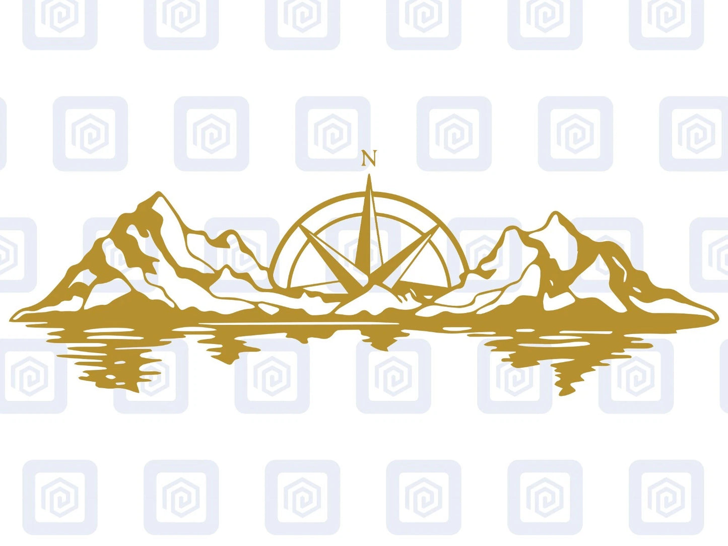 XL Mountain Compass Scenic Vinyl Decals For Camper Van Caravan Sticker Graphic