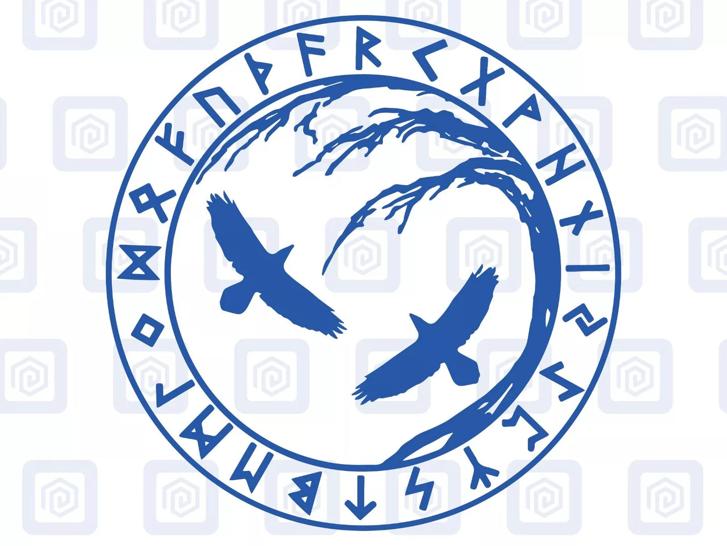 Rune Viking Raven Bird Vinyl Decals For Camper Van Caravan Sticker Graphic