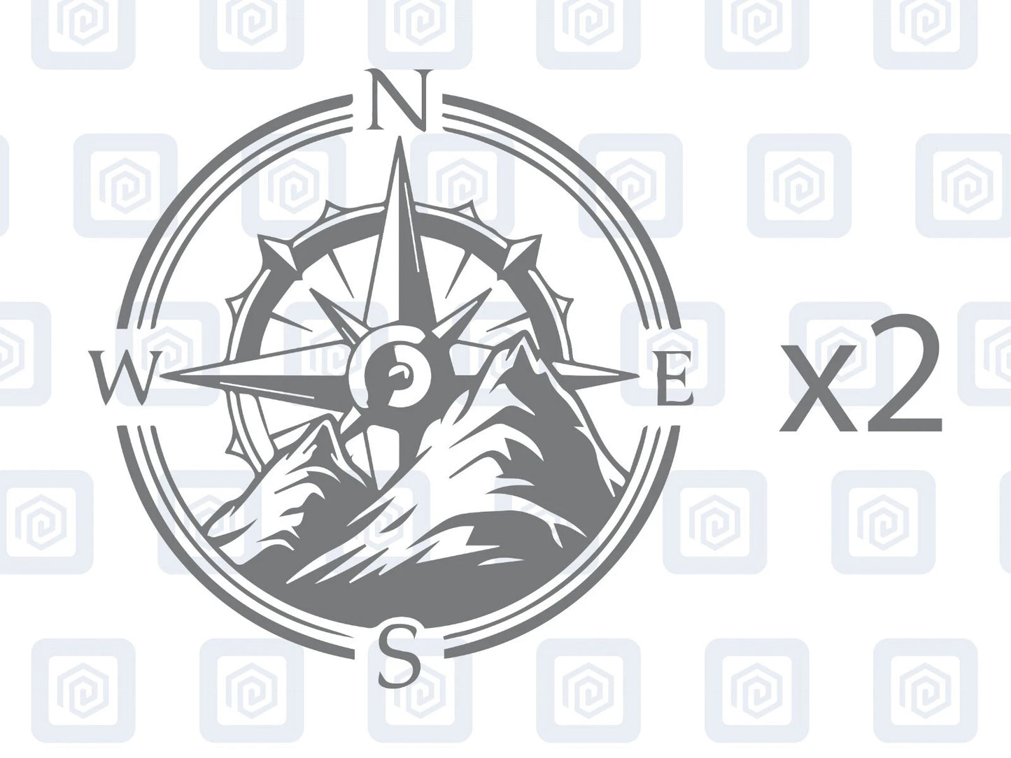 2x Roundel Compass Vinyl Decals For Camper Motorhome Caravan Sticker Graphic