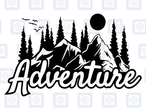 Adventure Mountain Vinyl Decal For Campervan Van Caravan Sticker Graphic Camping