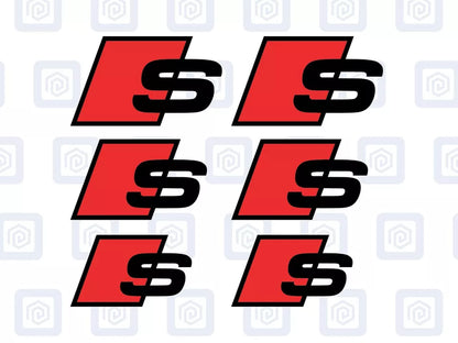 Audi S Brake Caliper Decals Fits A1 A3 A4 A5 A6 A7 sticker logos (set of 6)
