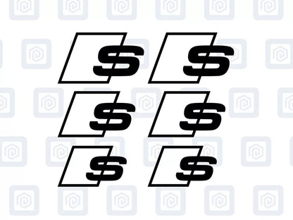 Audi S Brake Caliper Decals Fits A1 A3 A4 A5 A6 A7 sticker logos (set of 6)