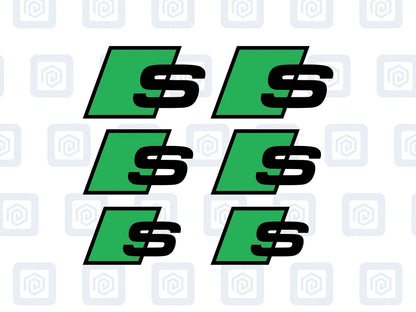 Audi S Brake Caliper Decals Fits A1 A3 A4 A5 A6 A7 sticker logos (set of 6)
