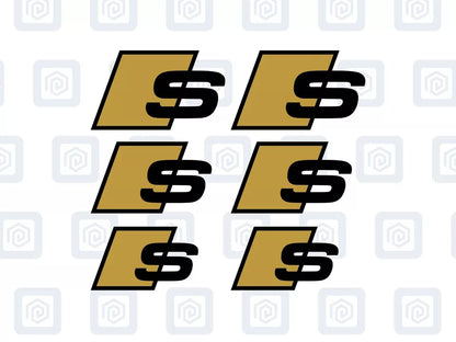 Audi S Brake Caliper Decals Fits A1 A3 A4 A5 A6 A7 sticker logos (set of 6)
