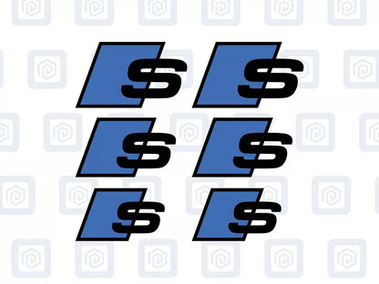 Audi S Brake Caliper Decals Fits A1 A3 A4 A5 A6 A7 sticker logos (set of 6)
