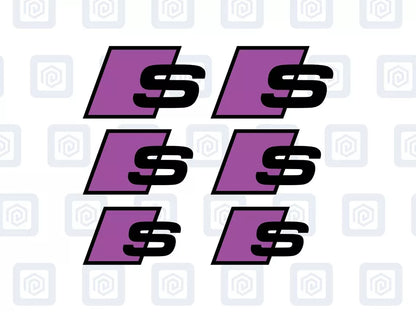 Audi S Brake Caliper Decals Fits A1 A3 A4 A5 A6 A7 sticker logos (set of 6)